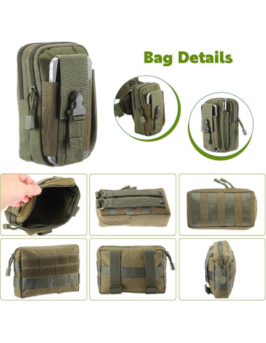 Cinturón Táctico Croknit 75.88 cm con 3 Bolsas y Hebillas