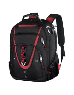 Mochila para Laptop 17.3" Mogplof Roja 45L Antirrobo USB