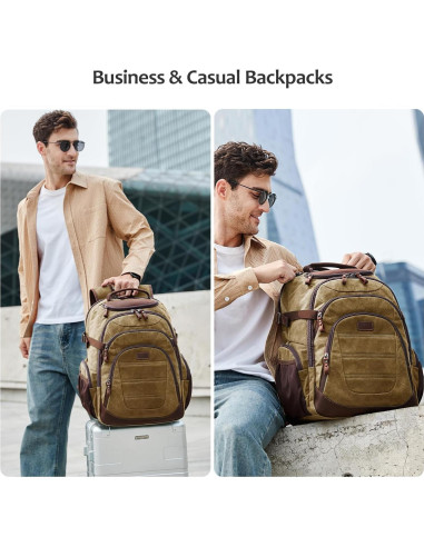 Mochila de Viaje para Laptop 43.9 cm SHENHU Marrón