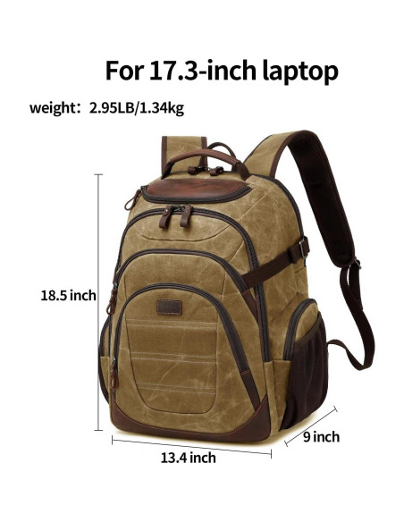 Mochila de Viaje para Laptop 43.9 cm SHENHU Marrón