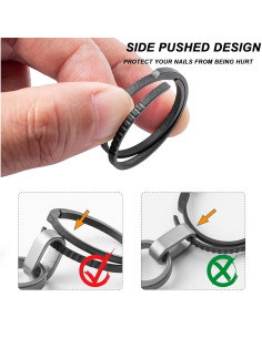 Anillos de llavero de titanio TISUR, 5 unidades, 29 mm 2