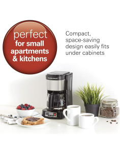 Cafetera de Goteo Hamilton Beach 5 Tazas Programable Compacta 2
