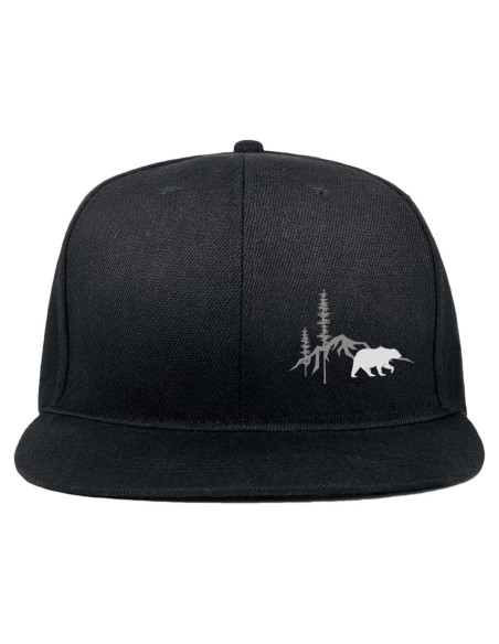 Gorra Snapback Negra Ajustable Skull para Hombres