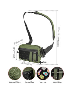 Mochila Cruzada TACTICAL GEEK Nylon 34L Resistente al Agua 2