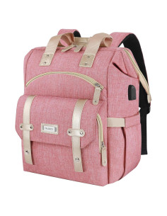 Mochila FALANKO Rosa 15.6" USB Acolchada Resistente Agua