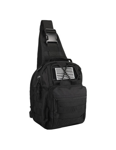 Mochila Táctica BOMTURN Sling 9L Impermeable Negra