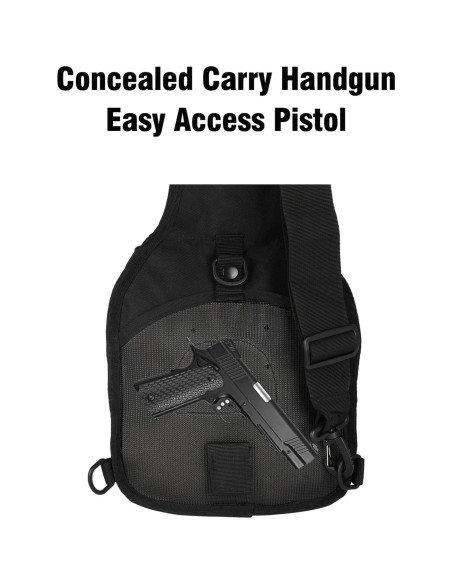 Mochila Táctica BOMTURN Sling 9L Impermeable Negra