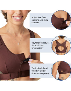 Sujetador Recuperación Care+Wear X-Large Chocolate Ajustable 2