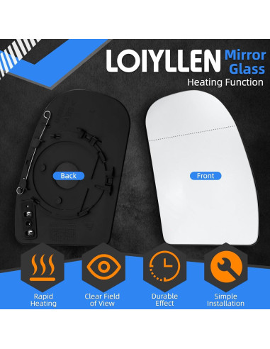 Cristal Espejo Lateral Izquierdo LOIYLLEN con Calefacción