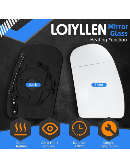 Cristal Espejo Lateral Izquierdo LOIYLLEN con Calefacción