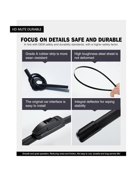 Limpiaparabrisas Silenciosos FAPIUO para Mercedes-Benz GLC