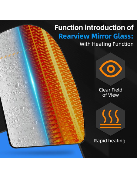 Cristal Espejo Lateral Izquierdo LOIYLLEN con Calefacción