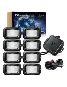 Luces LED Rock Curvadas MICTUNING C2 RGBW 8 Pods 40W