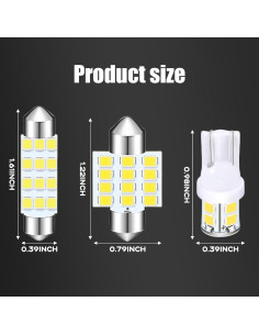 Pack 24 Bombillas LED GKmow GKSKD501WH Blancas 31mm 42mm 2