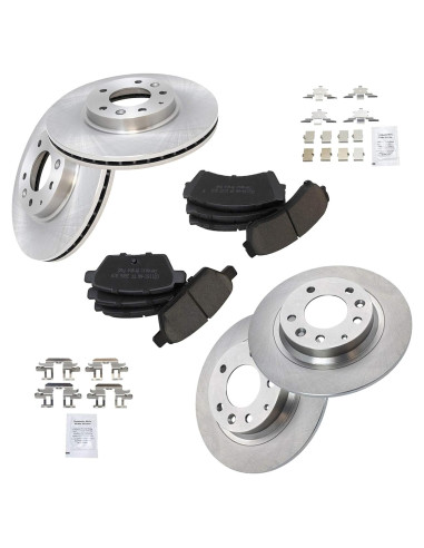 Kit de Freno Cerámico TRQ Delantero y Trasero BKA11182