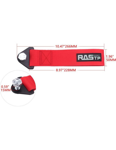 Correa de Remolque RASTP RS-TD001 Rojo 2994 kg Resistencia