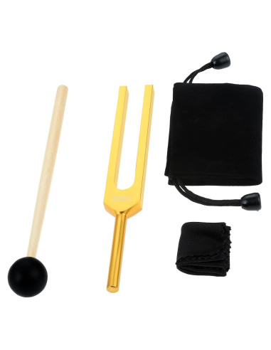Tenedor de Afinación DRELD 528 Hz Dorado con Accesorios