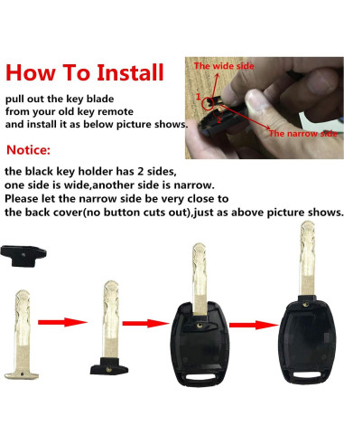 Paquete de 2 Carcasas de Llave Honda Accord Civic EX