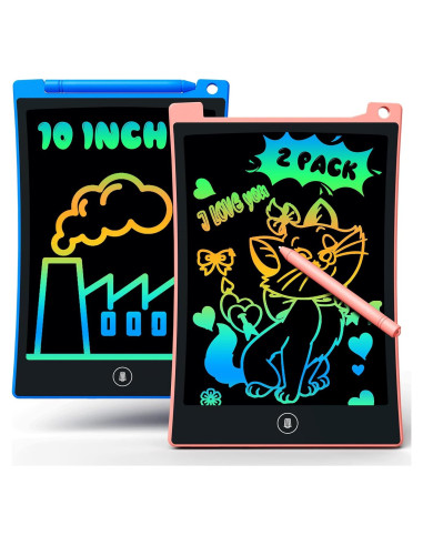 Tableta de Escritura LCD Bravokids 2 Pack 10" Colorida