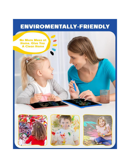 Tableta de Escritura LCD Bravokids 2 Pack 10" Colorida
