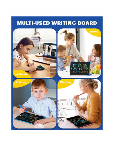 Tableta de Escritura LCD Bravokids 2 Pack 10" Colorida