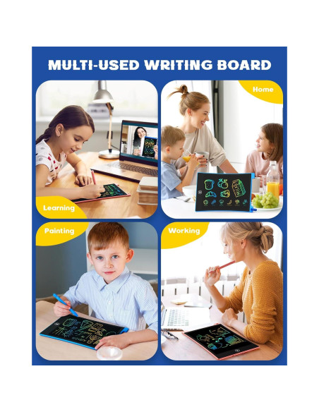 Tableta de Escritura LCD Bravokids 2 Pack 10" Colorida