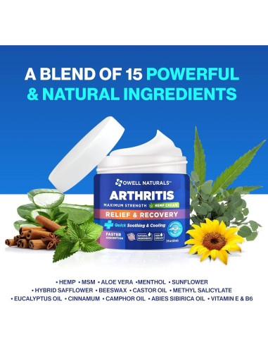 Crema para Articulaciones y Músculos Owell Naturals 2x60ml