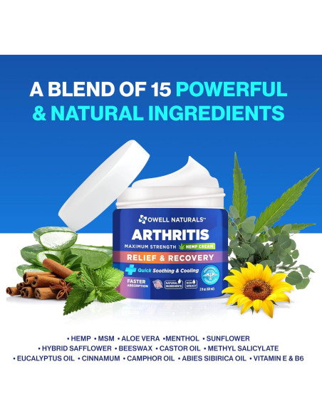 Crema para Articulaciones y Músculos Owell Naturals 2x60ml