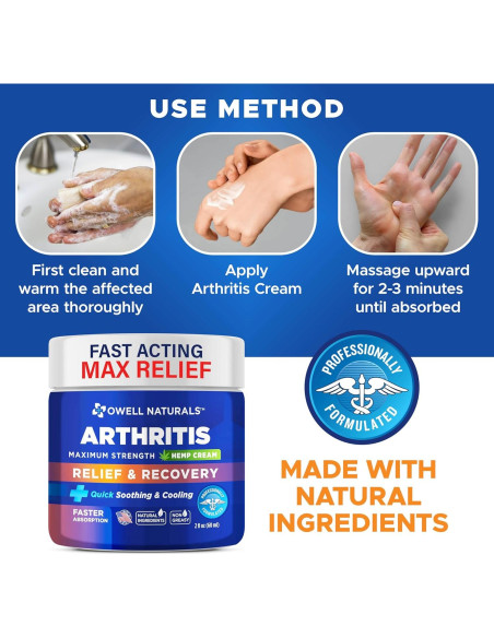 Crema para Articulaciones y Músculos Owell Naturals 2x60ml