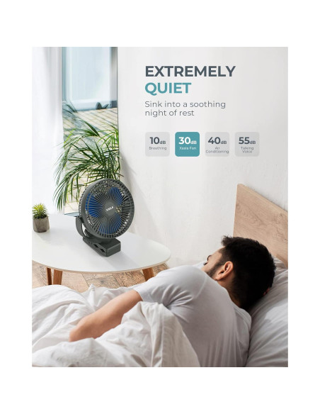 Ventilador Portátil xasla 10000mAh 20cm 4 Velocidades Azul Ventilador Portátil xasla 10000mAh 20cm 4 Velocidades Azul