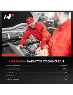 Ventilador de Refrigeración A-Premium para Ford Focus 2012-2018 2