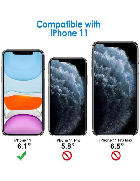 Funda JETech para iPhone 11 15.4x8x1.2cm, Transparente