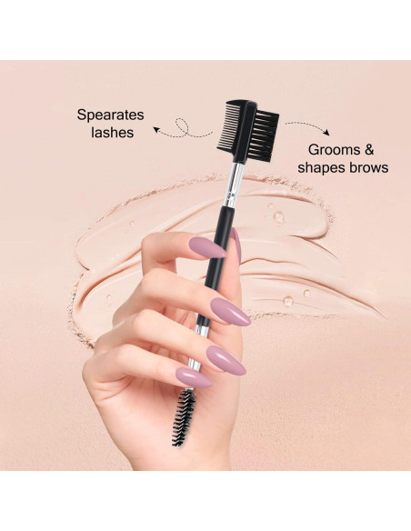 2 Piezas Cepillo Doble Cabeza Cejas y Pestañas MUIIGOOD