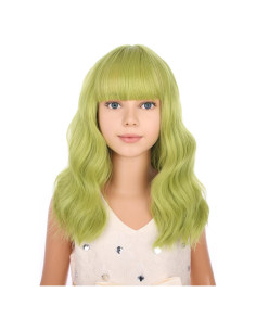 Peluca Verde Oliva PATTNIUM Corta Rizada 30 cm