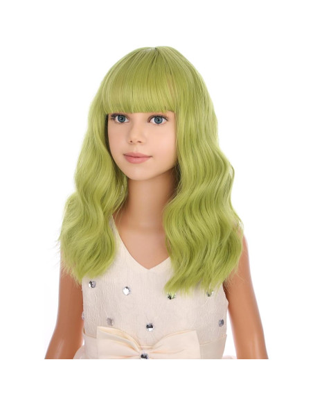 Peluca Verde Oliva PATTNIUM Corta Rizada 30 cm