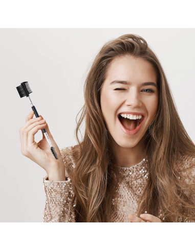 2 Piezas Cepillo Doble Cabeza Cejas y Pestañas MUIIGOOD