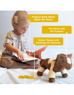 Caballo de Peluche Bene Buddies Haylo con Libro de Cuentos 2