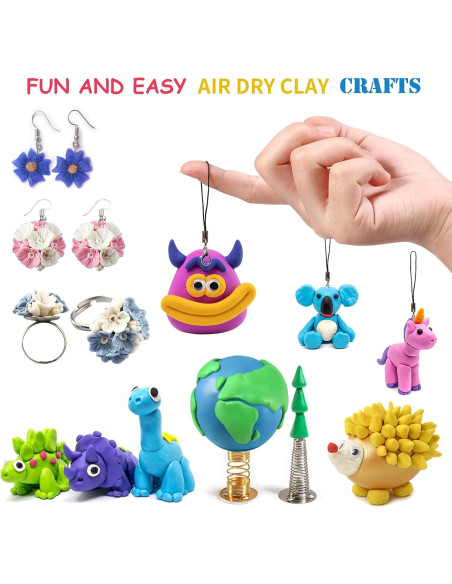 Arcilla Secada al Aire Exptolii 24 Colores para Modelar