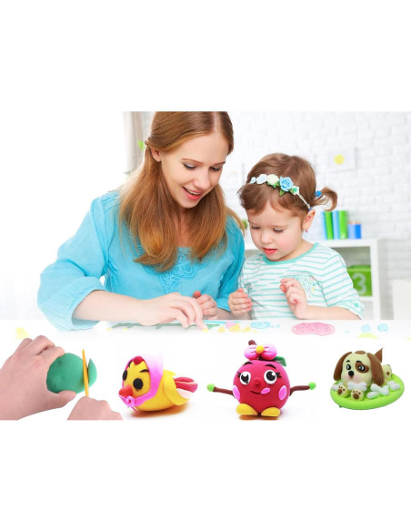 Arcilla Secada al Aire Exptolii 24 Colores para Modelar