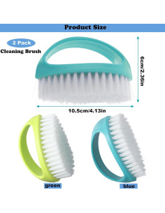 Paquete de 2 cepillos de limpieza Ganganmax - Nylon duro 2