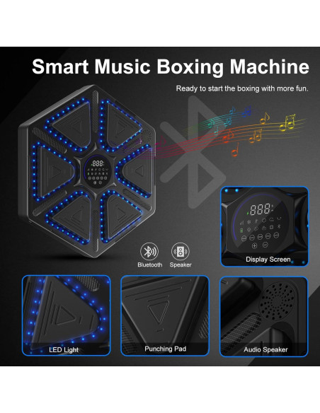 Máquina de Boxeo Musical FOOING QJ-03 con Sensor y Guantes Máquina de Boxeo Musical FOOING QJ-03 con Sensor y Guantes