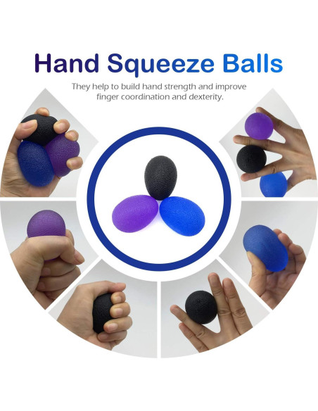 Bolas de Compresión LiteTour - 3 Piezas para Alivio de Estrés