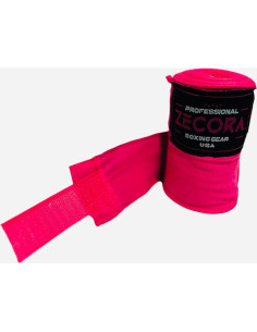 Envolturas de Mano de Boxeo Zecora 3.7m Rosa Profesional 2