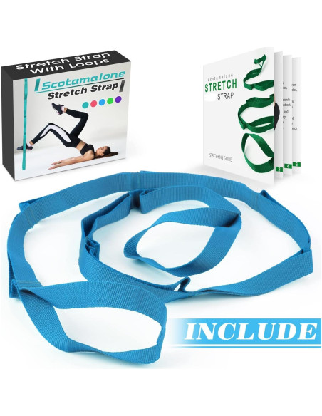 Correa de Estiramiento Scotamalone 190,5 cm para Yoga y Pilates