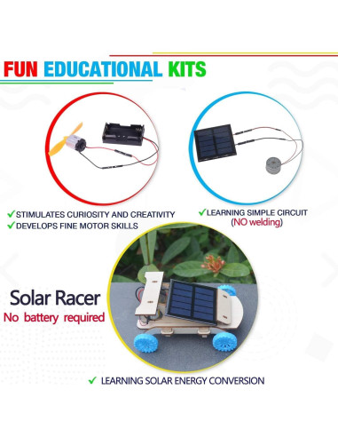 Kits STEM CYOEST para Niños 8-14 Años, Coche Solar y Más