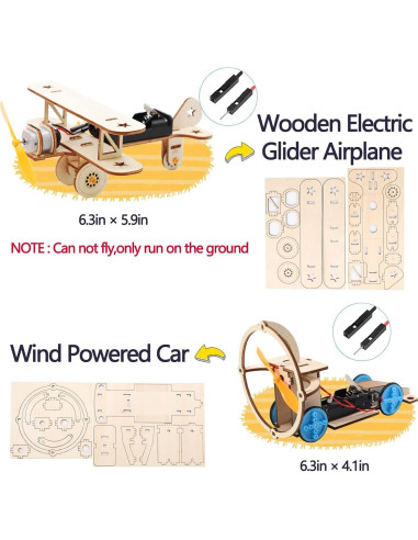 Kits STEM CYOEST para Niños 8-14 Años, Coche Solar y Más