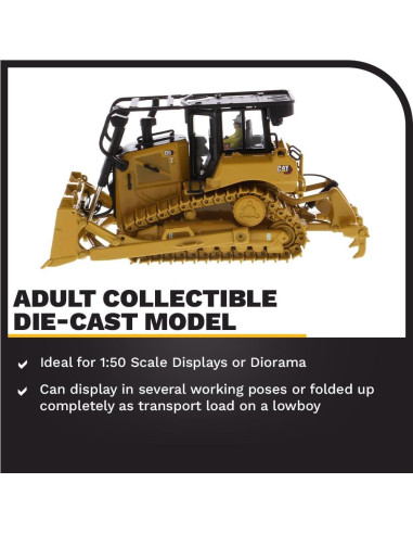 Tractor de Oruga D6 XW SU Diecast Masters 1:50 con Cuchilla