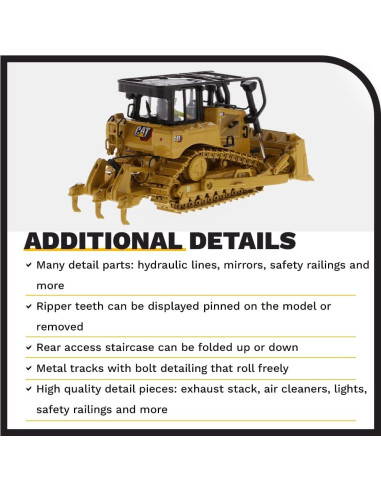 Tractor de Oruga D6 XW SU Diecast Masters 1:50 con Cuchilla