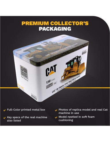 Tractor de Oruga D6 XW SU Diecast Masters 1:50 con Cuchilla