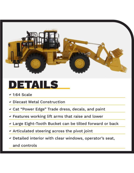 Cargadora de Ruedas Diecast Masters Caterpillar 988H 1:64